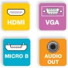 Techly Cable Adapter Converter HDMI to VGA with Micro USB and Audio IDATA HDMI-VGA2AU