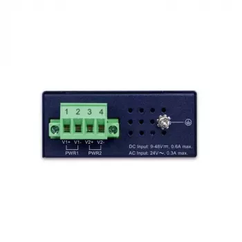 Unmanaged Gigabit Ethernet Switch PLANET IGS-510TF — 4 x 10/100/1000 Mbps, 10 Gbit/s switching, 9–48V DC, wall-mountable
