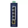 Unmanaged Gigabit Ethernet Switch PLANET IGS-510TF — 4 x 10/100/1000 Mbps, 10 Gbit/s switching, 9–48V DC, wall-mountable