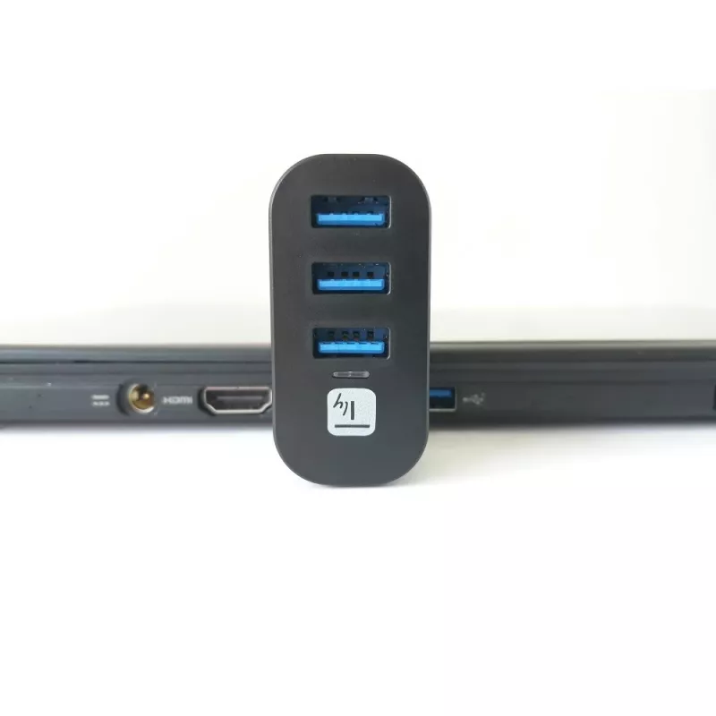 Techly IUSB3-HUB3-ROTB interface hub USB 3.2 Gen 1 (3.1 Gen 1) Type-A 5000 Mbit/s Black