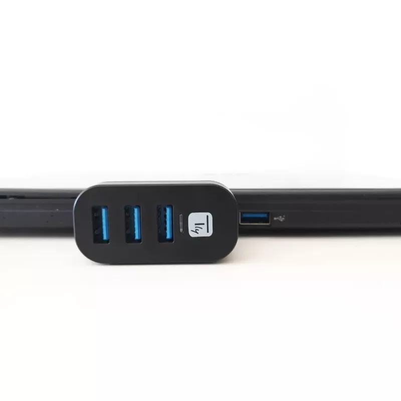 Techly IUSB3-HUB3-ROTB interface hub USB 3.2 Gen 1 (3.1 Gen 1) Type-A 5000 Mbit/s Black