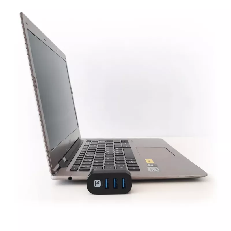 Techly IUSB3-HUB3-ROTB interface hub USB 3.2 Gen 1 (3.1 Gen 1) Type-A 5000 Mbit/s Black