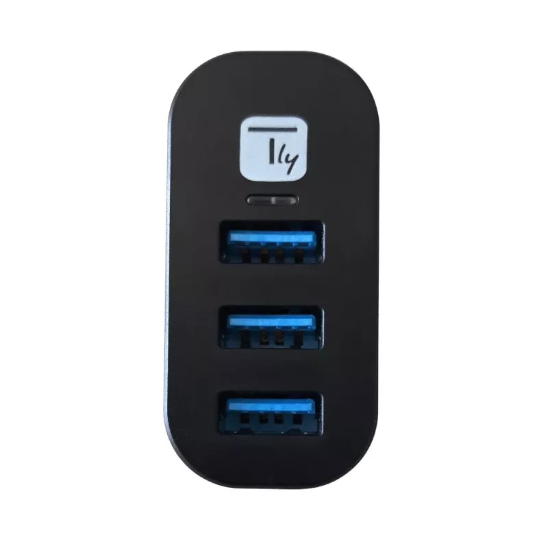 Techly IUSB3-HUB3-ROTB interface hub USB 3.2 Gen 1 (3.1 Gen 1) Type-A 5000 Mbit/s Black