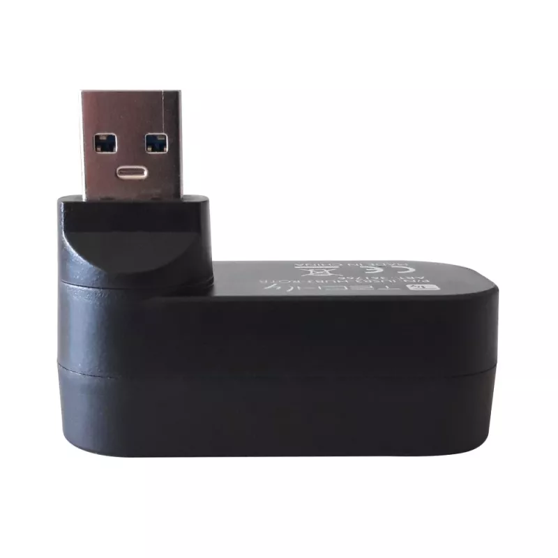 Techly IUSB3-HUB3-ROTB interface hub USB 3.2 Gen 1 (3.1 Gen 1) Type-A 5000 Mbit/s Black