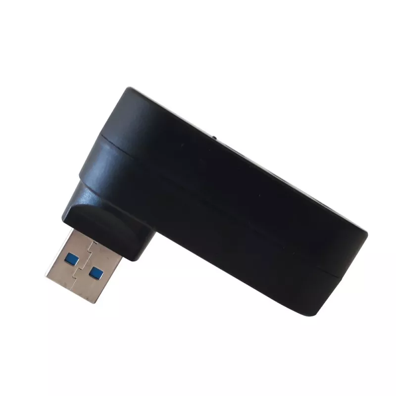 Techly IUSB3-HUB3-ROTB interface hub USB 3.2 Gen 1 (3.1 Gen 1) Type-A 5000 Mbit/s Black