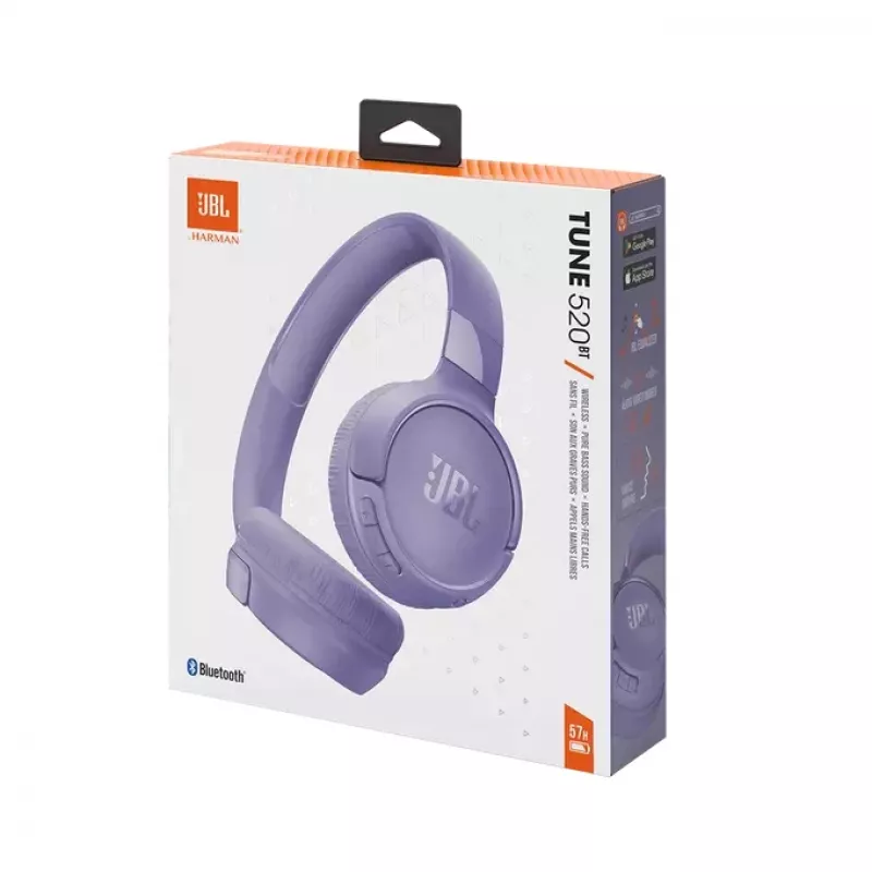 JBL Tune 520BT Headphones Wireless Head-band Calls/Music USB Type-C Bluetooth Purple