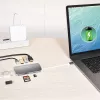 j5create JCD383 USB-C™ 9-in-1 Multi Adapter, Silver and White