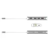 j5create JCD383 USB-C™ 9-in-1 Multi Adapter, Silver and White