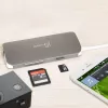 j5create JCD383 USB-C™ 9-in-1 Multi Adapter, Silver and White
