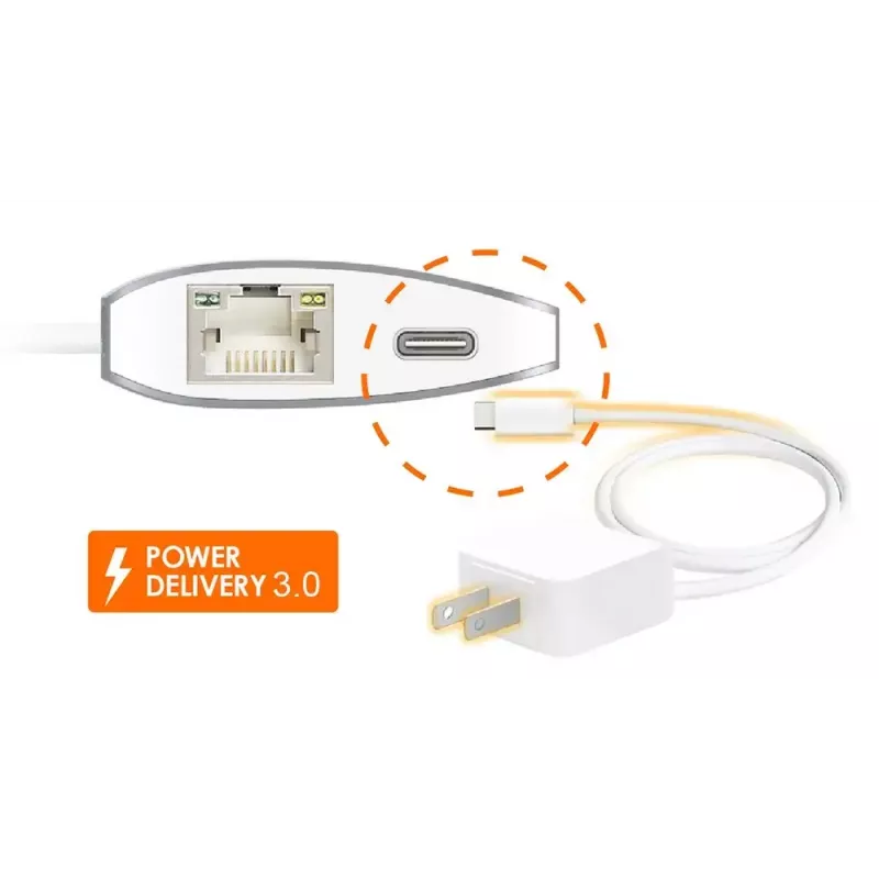 j5create JCD383 USB-C™ 9-in-1 Multi Adapter, Silver and White