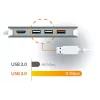 j5create JCD383 USB-C™ 9-in-1 Multi Adapter, Silver and White