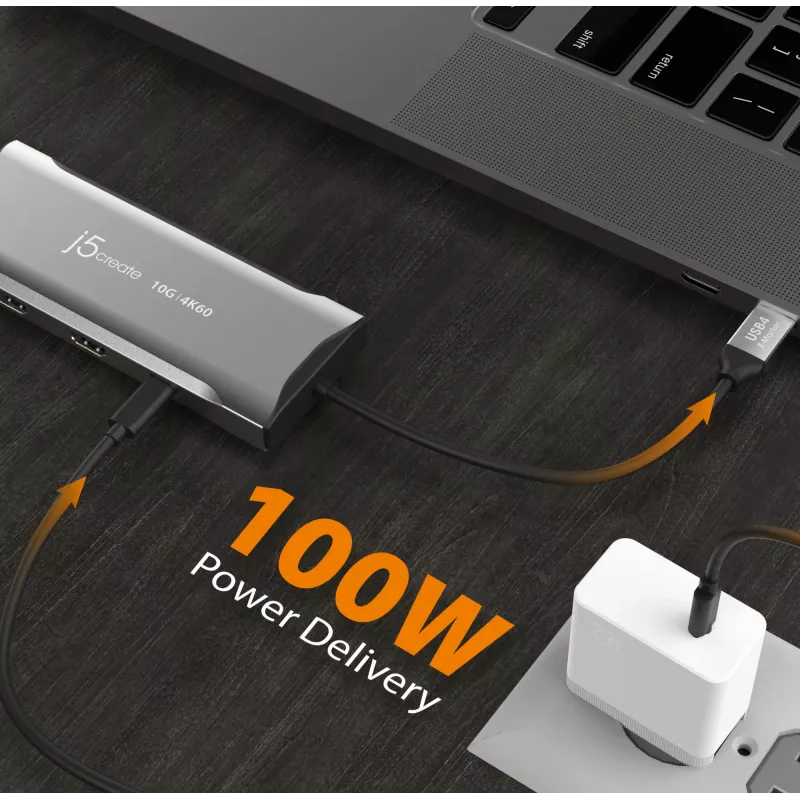 j5create JCD397-N 4K60 Elite USB-C Multi-Monitor Mini Dock Wired USB 3.2 Gen 1