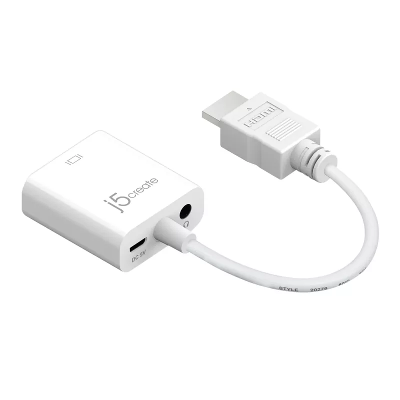 j5create JDA213 HDMI to VGA Adapter White 0.1m 1920x1080P