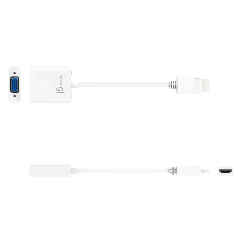 j5create JDA213 HDMI to VGA Adapter White 0.1m 1920x1080P