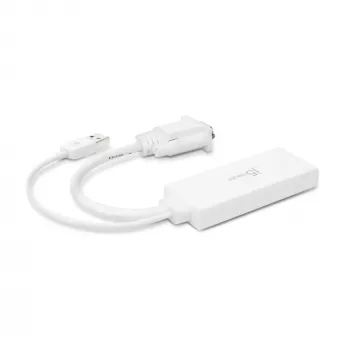 j5create JDA214 VGA to HDMI Video Audio Adapter White 0.176m