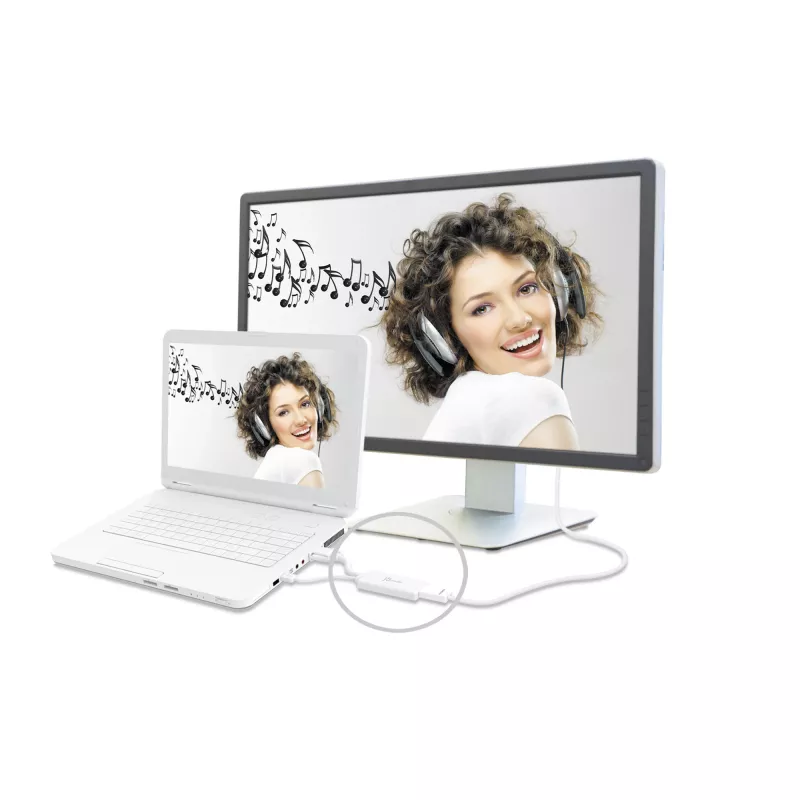 j5create JDA214 VGA to HDMI Video Audio Adapter White 0.176m