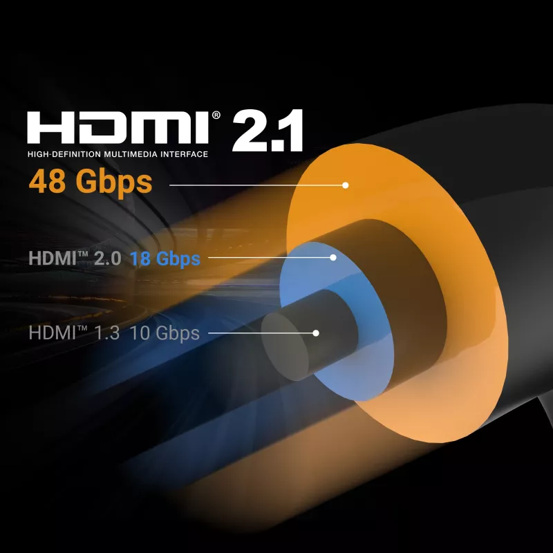 j5create JDC53 Ultra High Speed 8K UHD HDMI™ Cable, Black and Grey, 2 m