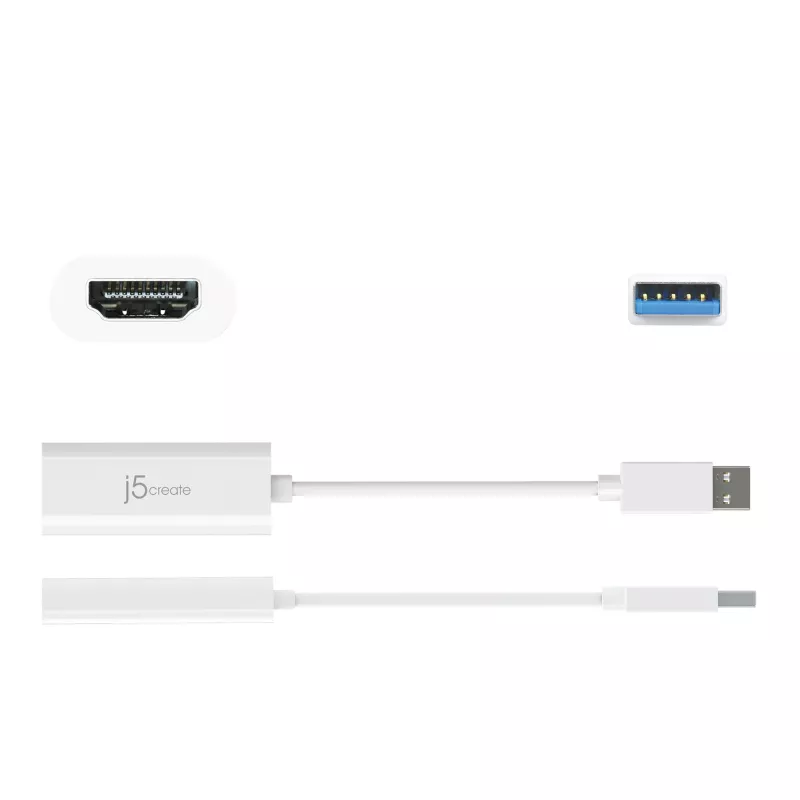 j5create JUA254 USB 3.0 HDMI Multi-Monitor Adapter, 3.2 Gen 1 (3.1 Gen 1), USB Type-A, HDMI output, 2048 x 1152 pixels