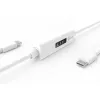 j5create JUCP14 USB-C™ 2.0 to USB-C™ Cable With OLED Dynamic Power Meter, White, 1.2 m