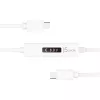 j5create JUCP14 USB-C™ 2.0 to USB-C™ Cable With OLED Dynamic Power Meter, White, 1.2 m