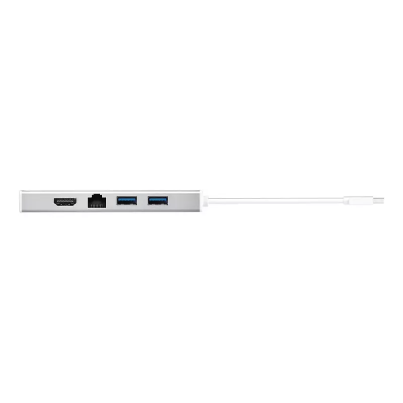 j5create JUD380 USB™ 3.0 Mini Dock, includes 1x HDMI port and 3x USB ports, Silver