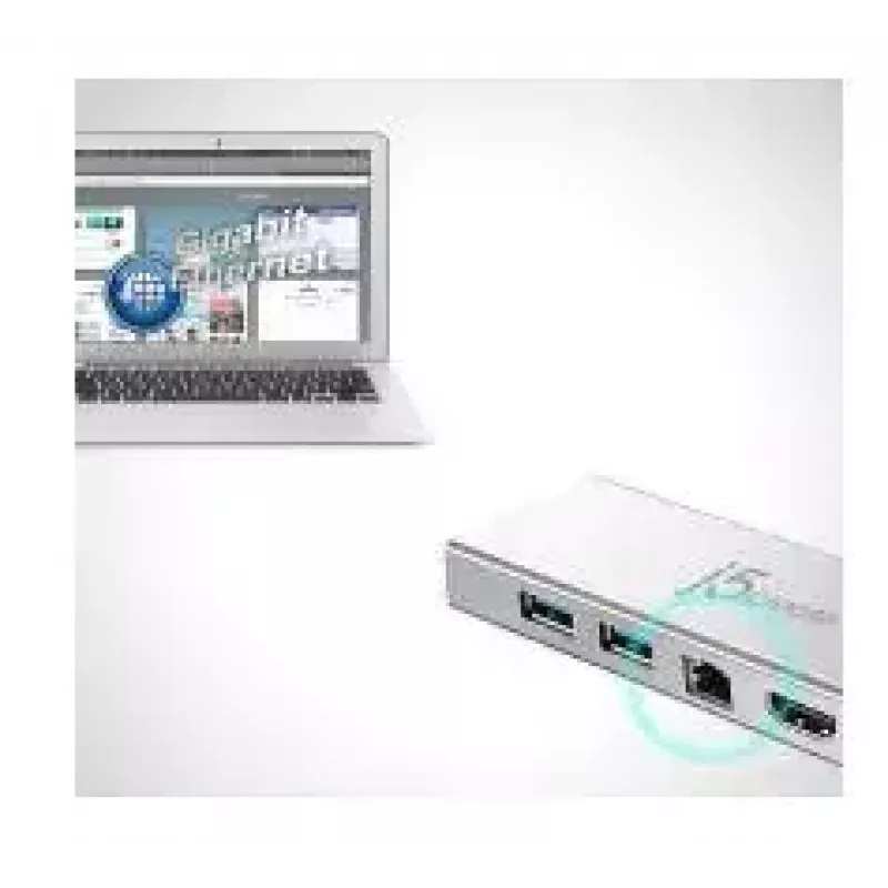 j5create JUD380 USB™ 3.0 Mini Dock, includes 1x HDMI port and 3x USB ports, Silver