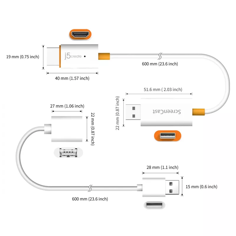 AV receiver j5create JVAW56 Wireless Display Adapter 1080p