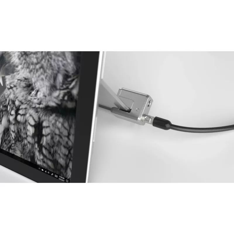 Kensington Keyed Cable Lock for Surface Pro and Surface Go, 1.8 m, Kensington, Key, Carbon steel, Black, Silver
