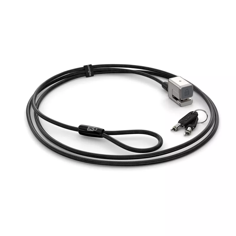 Kensington Keyed Cable Lock for Surface Pro and Surface Go, 1.8 m, Kensington, Key, Carbon steel, Black, Silver