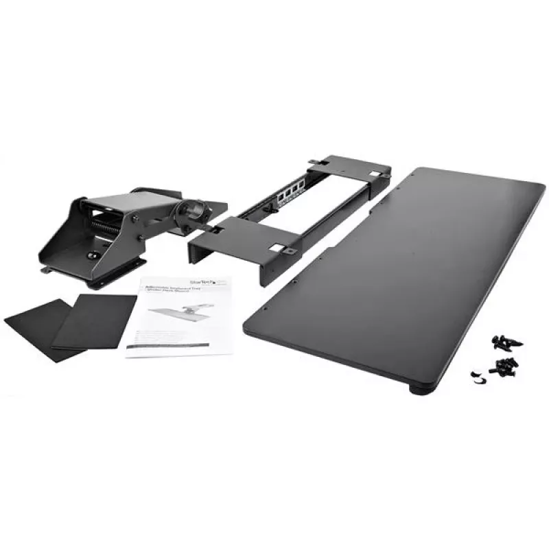 StarTech.com Under-Desk Keyboard Tray - Adjustable Ergonomic Drawer with Tilt, Swivel & Height Adjustment - 26.4 inch Wide