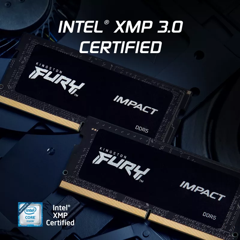 Kingston Technology FURY 16GB 4800MT/s DDR5 CL38 SODIMM (Kit of 2) Impact