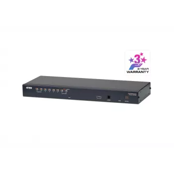 ATEN 8-Port Cat 5e/6 KVM Switch, 1920 x 1200 pixels, Ethernet LAN, WUXGA, 5.1 W, Black