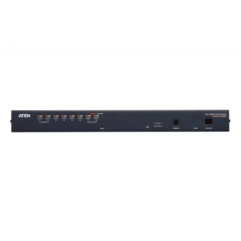 ATEN 8-Port CAT5e/6 KVM Over IP Switch, 1920 x 1200 pixels, Ethernet LAN, WUXGA, 8.7 W, Black