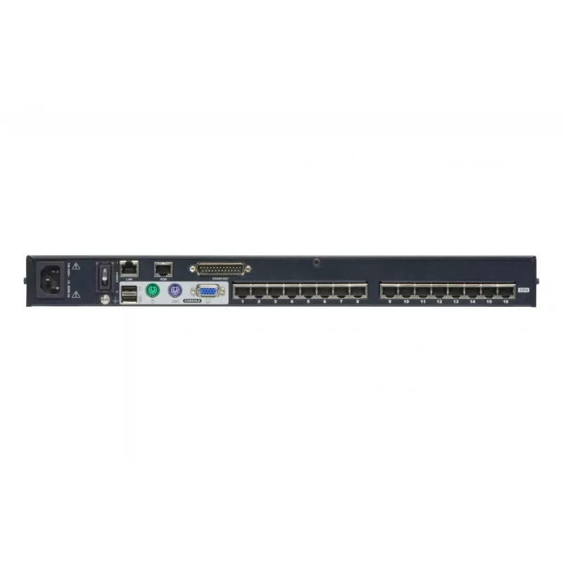 ATEN 16-Port CAT5e/6 KVM Over IP Switch, 1920 x 1200 pixels, Ethernet LAN, WUXGA, 8.9 W, Black