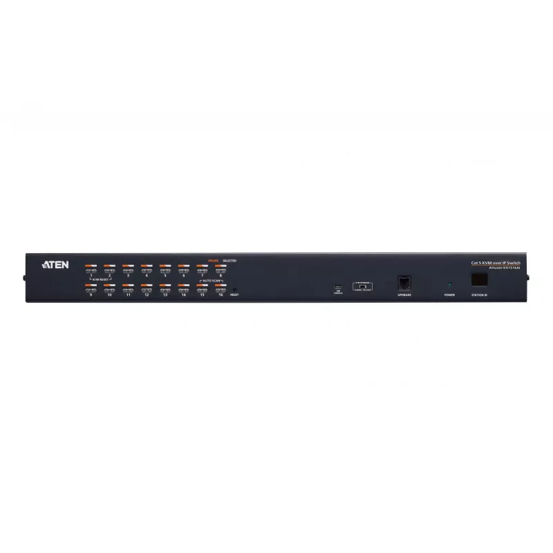 ATEN 16-Port CAT5e/6 KVM Over IP Switch, 1920 x 1200 pixels, Ethernet LAN, WUXGA, 8.9 W, Black