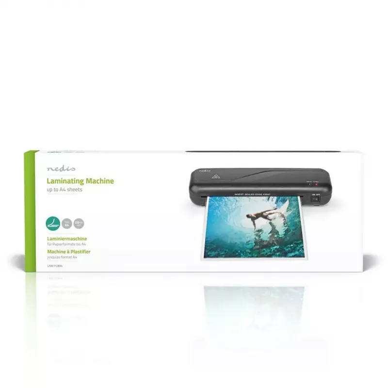 Laminator Nedis LAMI112BK4 hot laminator, 230 mm/min, black