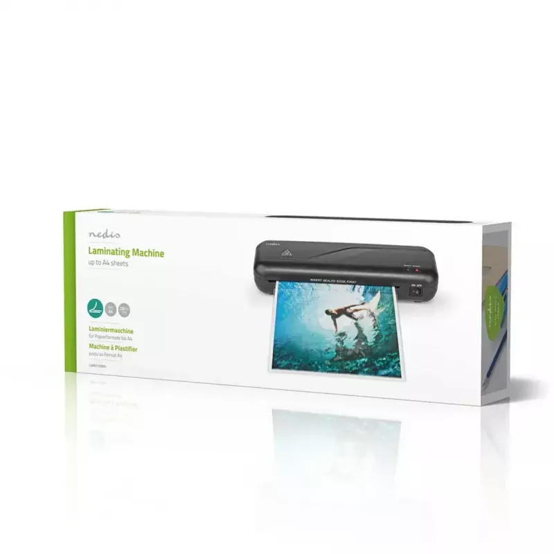 Laminator Nedis LAMI112BK4 hot laminator, 230 mm/min, black