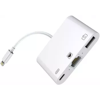 Microconnect LIGHT-HUB2 laptop dock/port replicator Lightning White