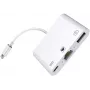 Microconnect LIGHT-HUB2 laptop dock/port replicator Lightning White