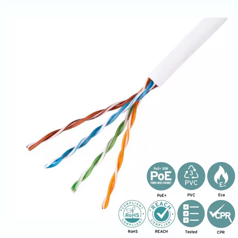 Lanview LVN122004 networking cable White 305 m Cat5e U/UTP (UTP)