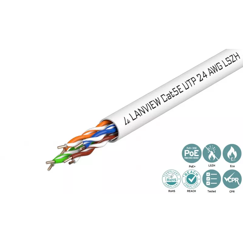 Lanview LVN122014 networking cable White 305 m Cat5e U/UTP (UTP)