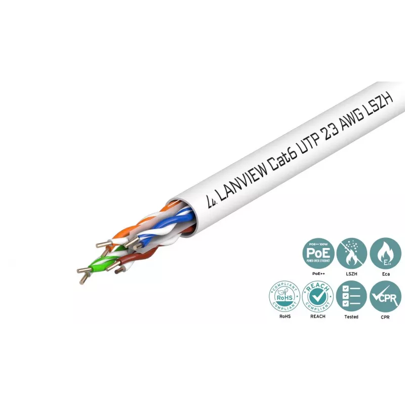 Lanview LVN122112 networking cable White 305 m Cat6 U/UTP (UTP)