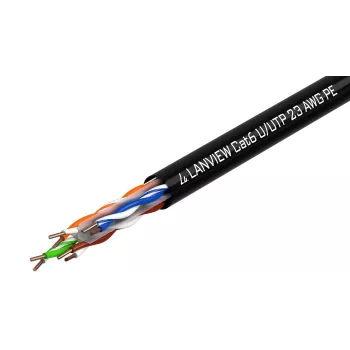 Lanview LVN122151 networking cable Black 305 m Cat6 U/UTP UTP 10000 Mbit/s