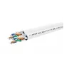 Cat6a U-FTP Dual Network Cable 4x2xAWG23 LSZH white