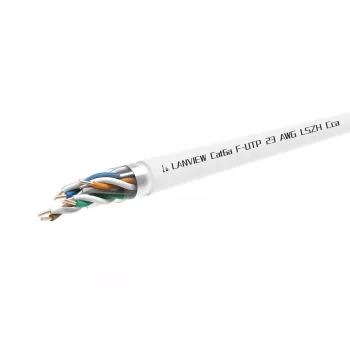 Cat6a F-UTP 4x2xAWG23 LSZH white 305m, Fire ClassCca