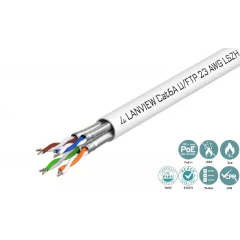 Lanview LVN122430 networking cable White 500 m Cat6a U/FTP (STP)