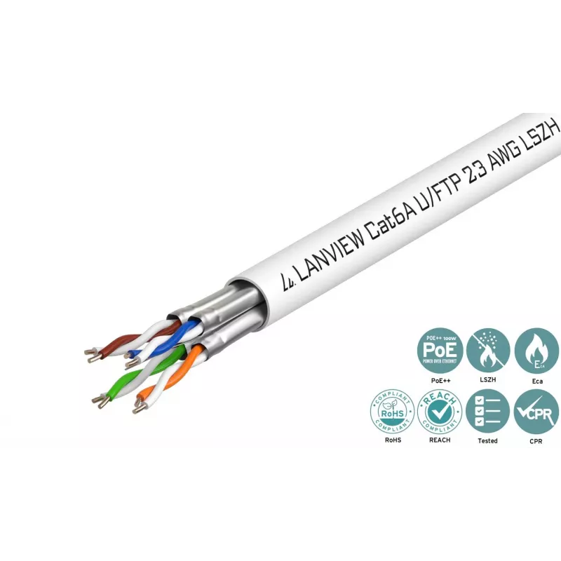 Lanview LVN122430 networking cable White 500 m Cat6a U/FTP (STP)