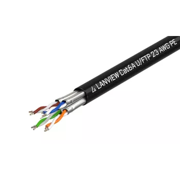 Lanview LVN122445 networking cable Black 500 m Cat6a U/UTP (UTP)