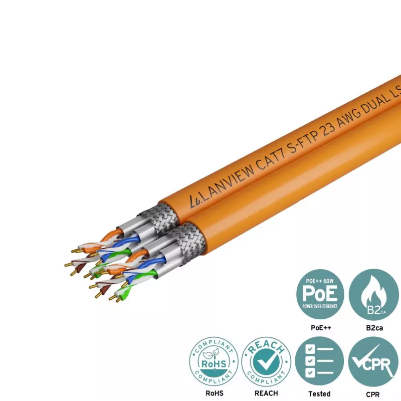 Lanview LVN122510 networking cable Orange 500 m Cat7 S/FTP (S-STP)