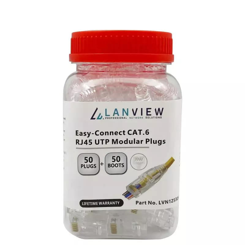 Lanview LVN125305 wire connector RJ45 Transparent